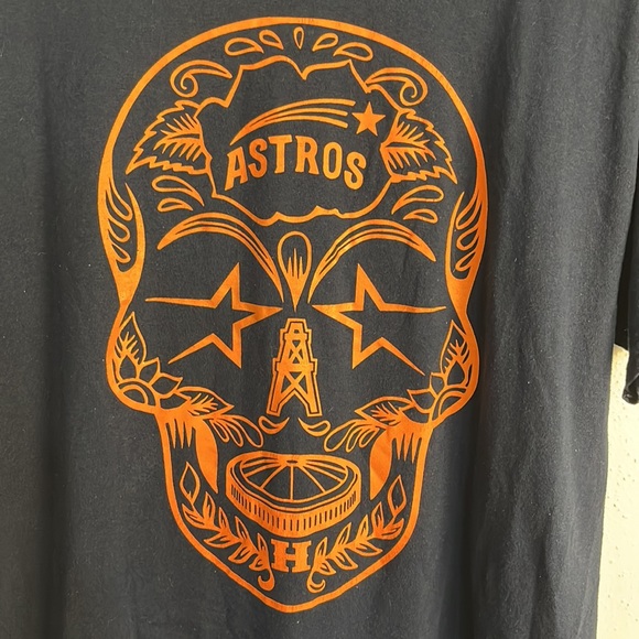 ⚾️Houston Astros Women’s TShirt⚾️ size large sugar skull astrodome oilers h-town - Picture 2 of 4